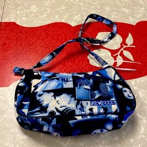 Mini 90’s handbag France & Morocco blue with women faces